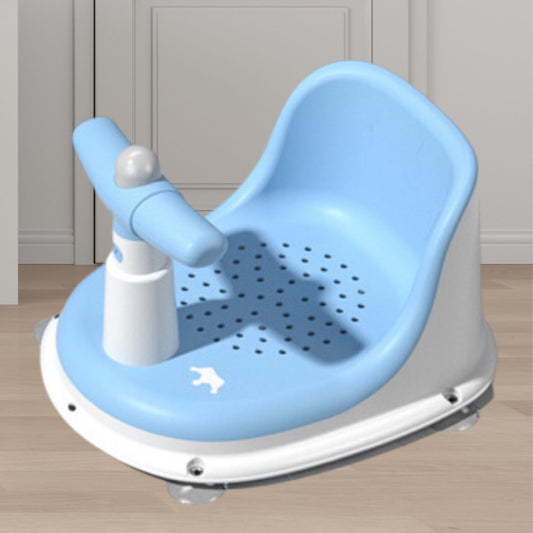 Baby Bath Seat with Non-Slip Mat, Backrest & Suction Cups, 6-24 Months blue